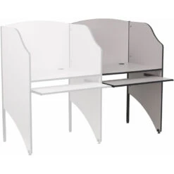 Flash Furniture Add-On Study Carrel In Gray Finish - MT-M6202-GY-ADD-GG