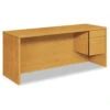 HON 10500 Series Single 3/4 Pedestal Credenza Right, Assembled - 10545RCC