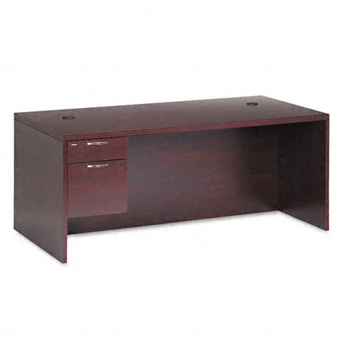 HON 11500 Series Valido Executive Single Pedestal Desk 72" Left, Assembled - 11586