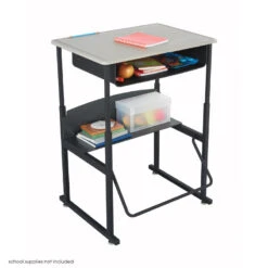 Safco Alphabetter Box Desk With Book Box - 1202BE