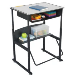 Safco Alphabetter Box Desk With Book Box - 1204GR