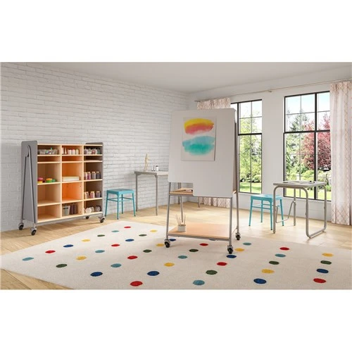 Safco AlphaBetter® 2.0 Height – Adjustable Student Desk With Pendulum Bar 22”-30” - 1221GR - Image 7