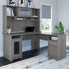 Bush Cabot Collection L-Shaped Desk 60" & Hutch Modern Gray - CAB001MG