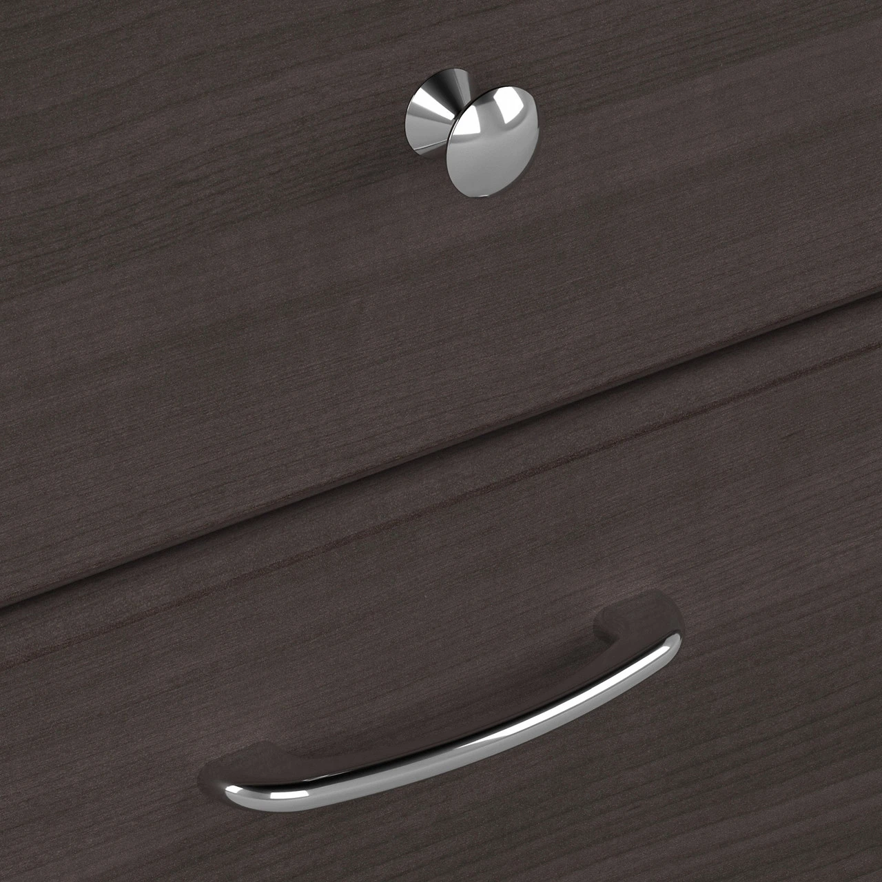 Bush Furniture Cabot Collection 60W L Shaped Computer Desk With Hutch, File Cabinet And Bookcase Heather Gray - CAB010HRG - Image 5