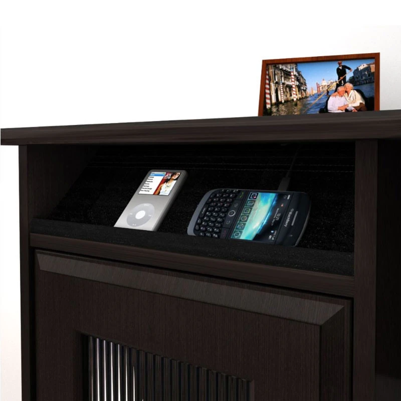 Bush Furniture Cabot Collection 60W L Shaped Computer Desk With Hutch And Small Storage Cabinet Espresso Oak - CAB016EPO - Image 4