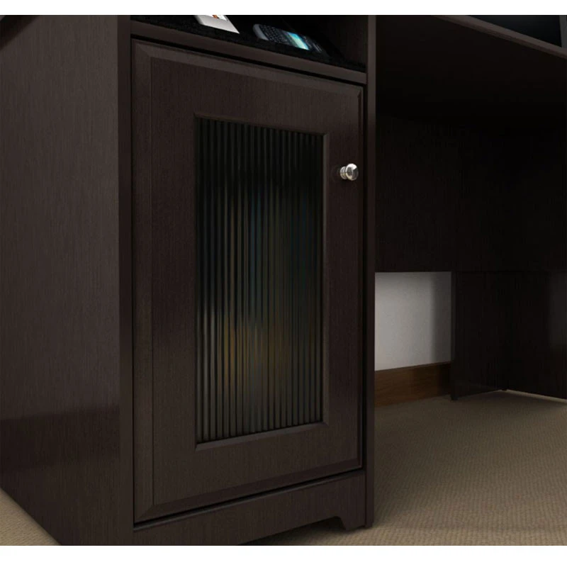 Bush Furniture Cabot Collection 60W L Shaped Computer Desk With Hutch And Small Storage Cabinet Espresso Oak - CAB016EPO - Image 7