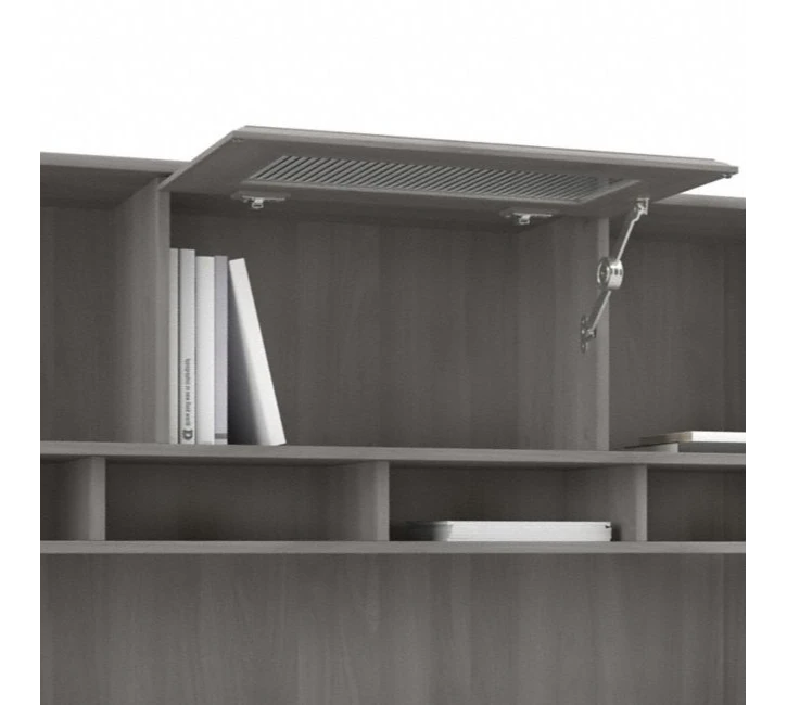 Bush Furniture Cabot Collection 60W L Shaped Computer Desk With Hutch And Tall Storage Cabinet Modern Gray - CAB017MG - Image 7