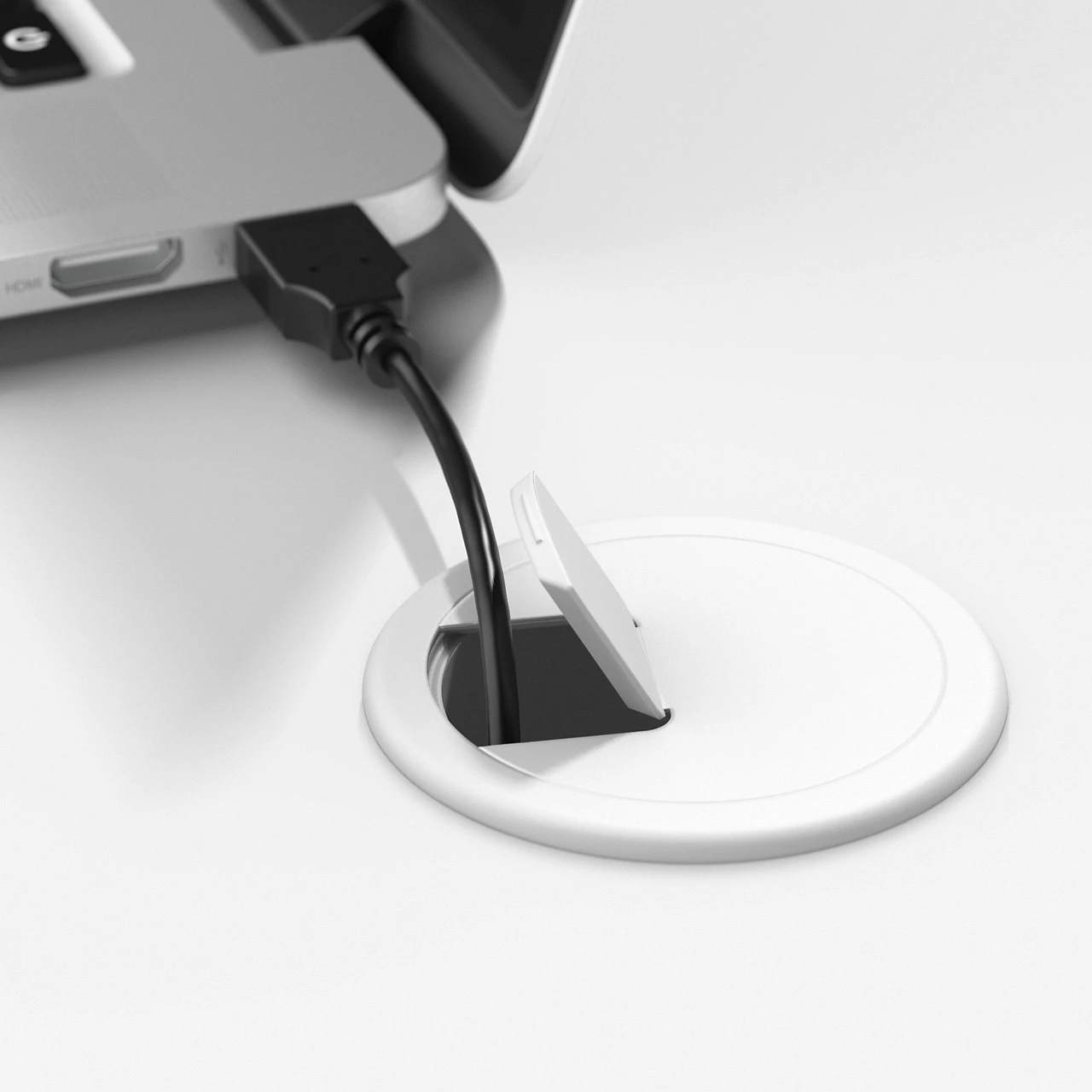 Bush Furniture Cabot Collection 60W L Shaped Computer Desk With Drawers White - CAB043WHN - Image 5