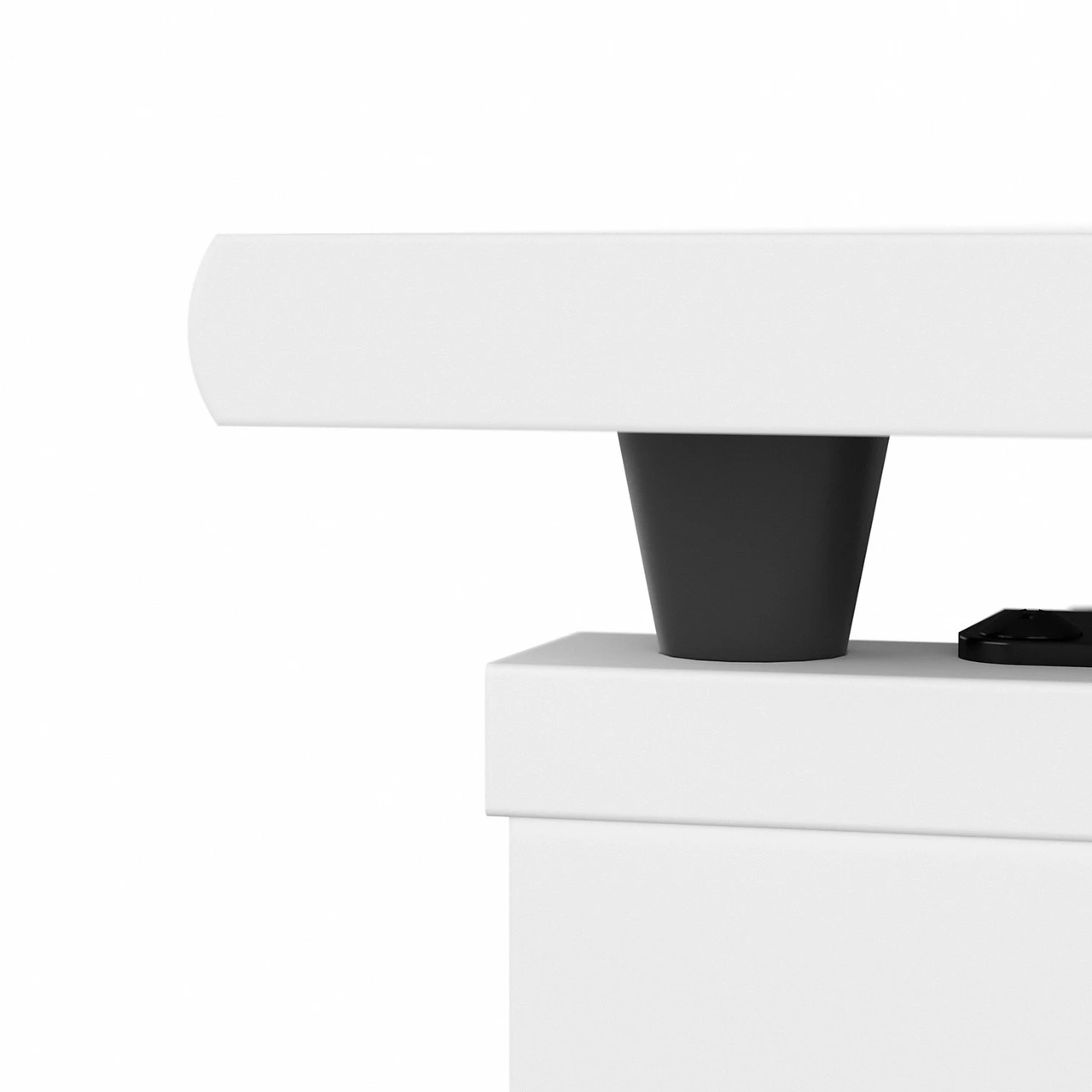 Bush Furniture Cabot Collection 60W L Shaped Computer Desk With Drawers White - CAB043WHN - Image 7