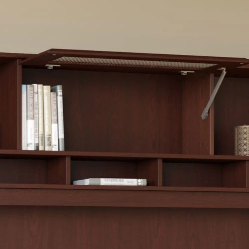 Bush Furniture Cabot Collection 60W L Shaped Computer Desk With Hutch And DrawersHarvest Cherry - CAB046HVC - Image 4