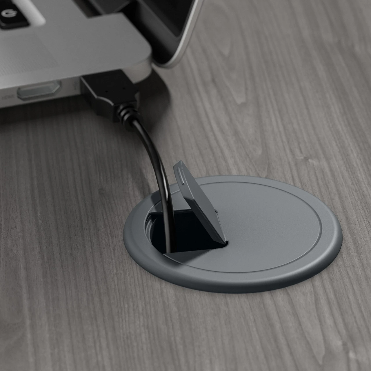 Bush Furniture Cabot Collection 72W 3 Position Sit To Stand L Shaped Desk With Hutch Modern Gray - CAB052MG - Image 8