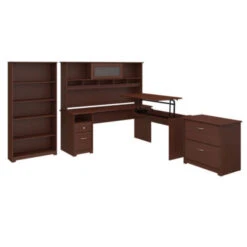 Bush Cabot Collection 72"W L-Shaped Computer Desk W Hutch And Storage - CAB055HVC