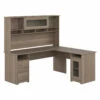 Bush Furniture Cabot Collection 72W L Shaped Computer Desk With Hutch Ash Gray - CAB073AG