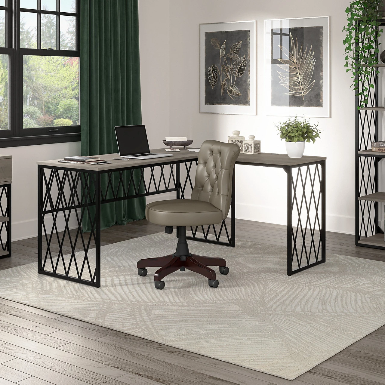 Kathy Ireland Home By Bush Furniture City Park 60W Industrial L Shaped Desk - CPK001DG - Image 7