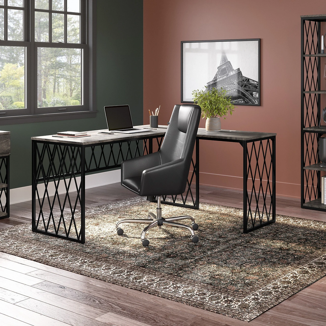 Kathy Ireland Home By Bush Furniture City Park 60W Industrial L Shaped Desk - CPK001GH - Image 4