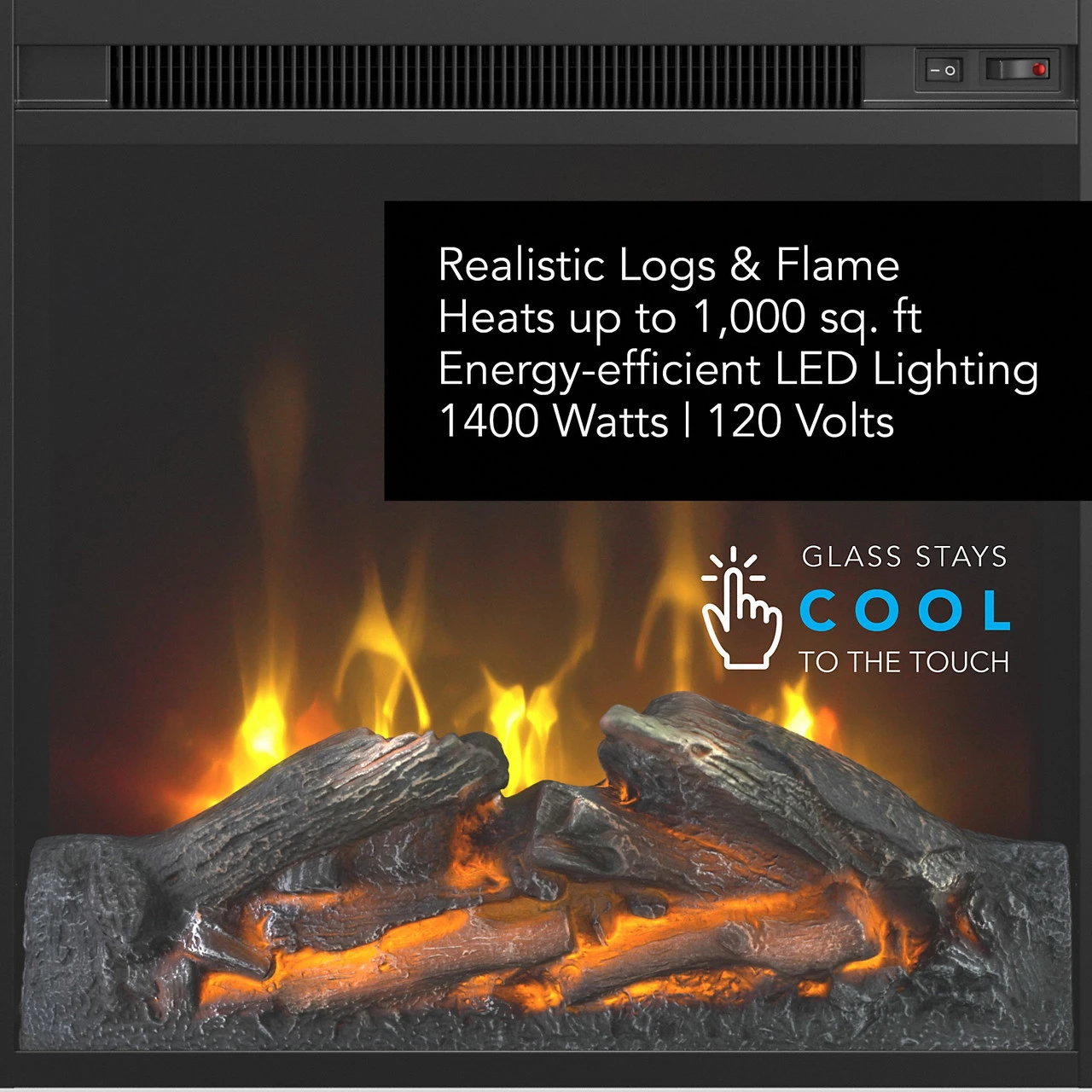 Bush Furniture Coliseum 60W Electric Fireplace TV Stand In Driftwood Gray - CSM001DG - Image 5