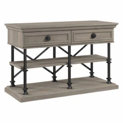 Bush Furniture Coliseum Designer Console Table In Driftwood Gray - CST148DG-03