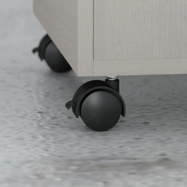 Bush Echo Bow Front Desk With 3-Drawer Mobile Pedestal 60" - ECH001GS - Image 5