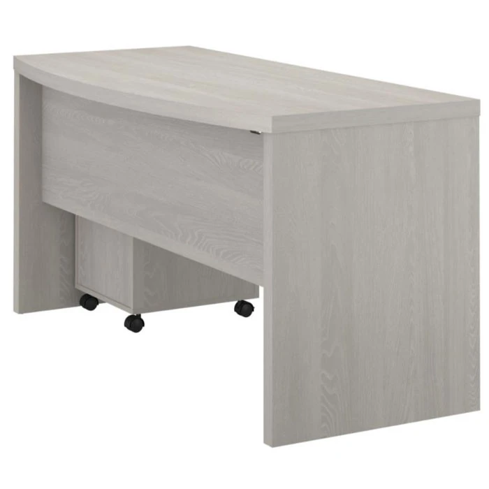 Bush Echo Bow Front Desk With 3-Drawer Mobile Pedestal 60" - ECH001GS - Image 8