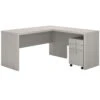Bush Echo Credenza/ Desk With 36" Return And Mobile Pedestal 60" - ECH008GS