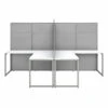 Bush Business Furniture Easy Office 60W 2 Person L Shaped Desk With 66H Cubicle Panel Pure White - EODH560WH-03K
