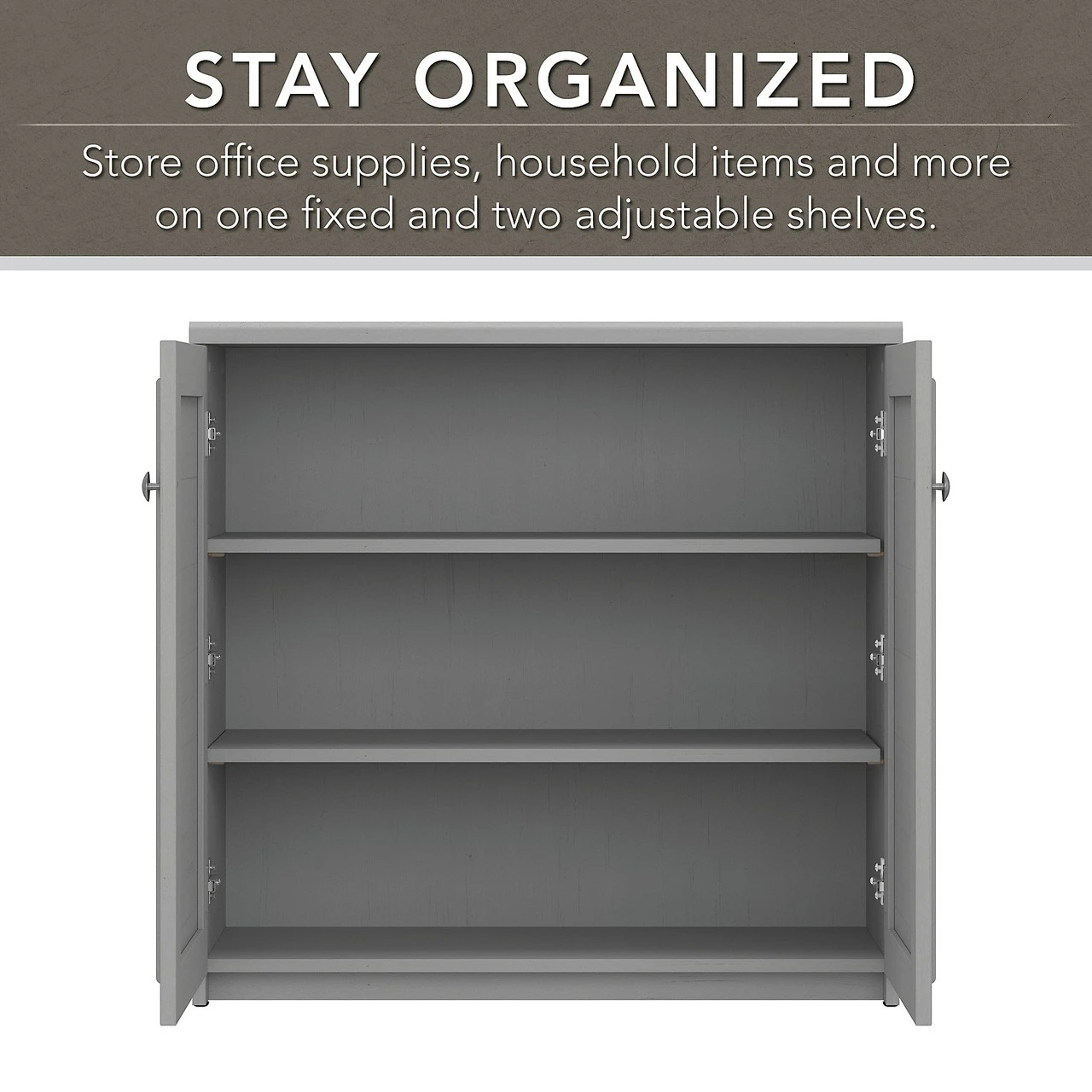 Bush Furniture Fairview L Shaped Desk Package Cape Cod Gray - FV013CG - Image 6