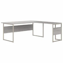 Bush Business Furniture Hybrid 72W X 36D L Shaped Table Desk In Platinum Gray - HYB025PG