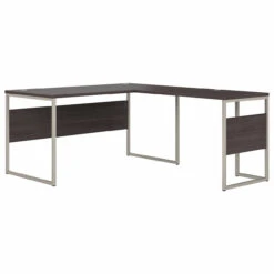 Bush Business Furniture Hybrid 60W X 30D L Shaped Table Desk In Storm Gray- HYB027SG