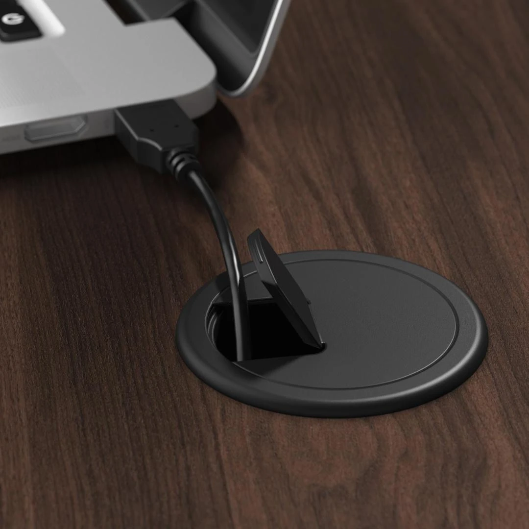 Bush Furniture Hybrid 72W X 36D Computer Table Desk In Black Walnut - HYD172BW - Image 9