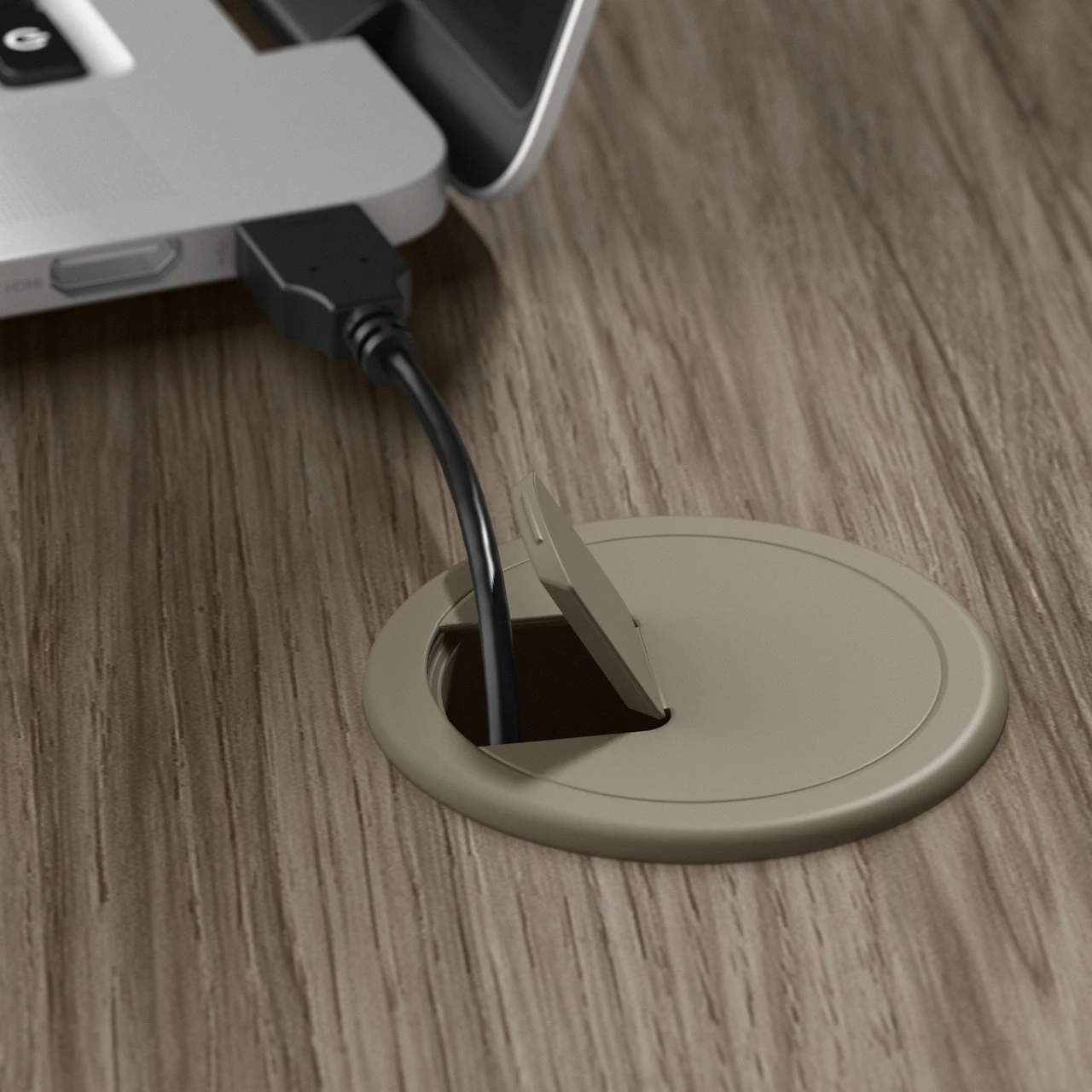 Bush Furniture Hybrid 60W X 30D Computer Table Desk In Modern Hickory - HYD360MH - Image 9