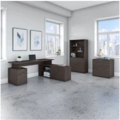 Bush Business Furniture Jamestown 72"W L-Shaped Desk Package - JTN011SGSU