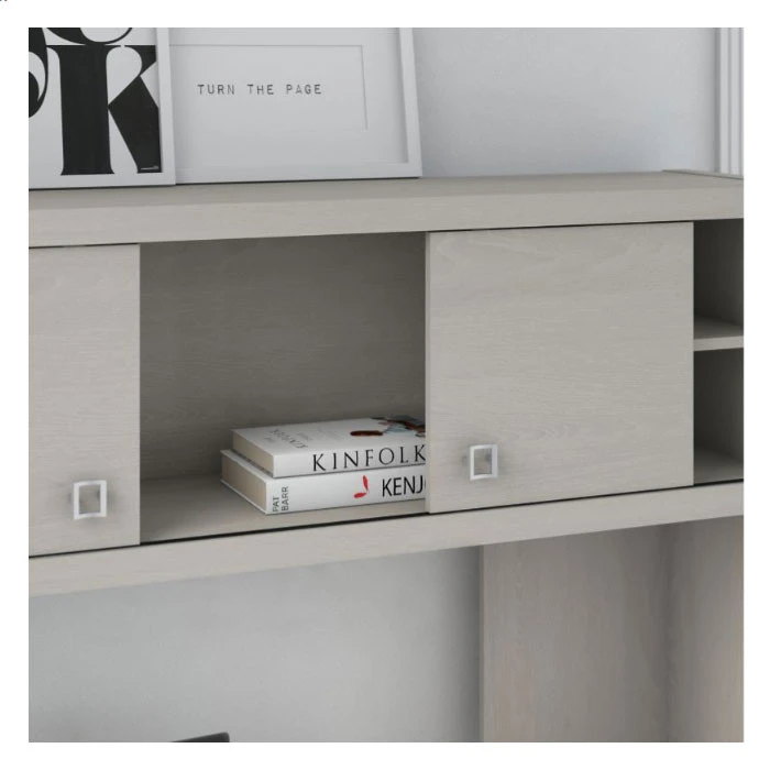 Bush Echo L-Shaped Desk With Hutch And Bookcase -ECH033GS - Image 5