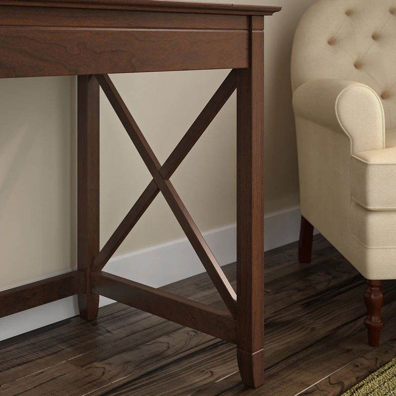 Bush Key West 48"W Writing Desk With 2 Drawer Mobile Pedestal And 5 Shelf Bookcase - KWS002BC - Image 10