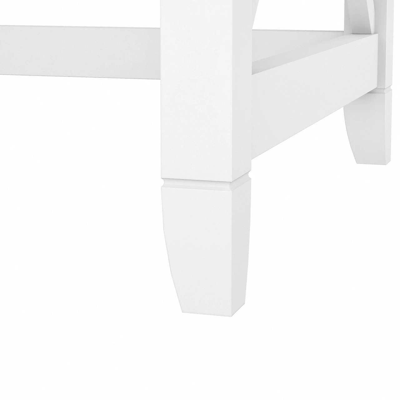 Bush Key West 60W L Shaped Desk Shiplap Gray And Pure White - KWD160G2W-03 - Image 4