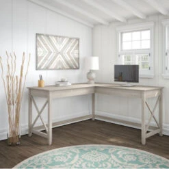 Bush Key West L-Shaped Desk 60" - KWD160WG-03