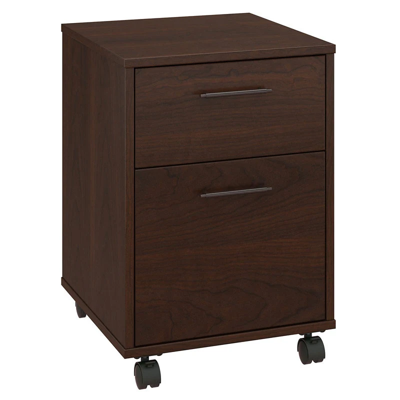 Bush Key West 48"W Writing Desk With 2 Drawer Mobile Pedestal And 5 Shelf Bookcase - KWS002BC - Image 12