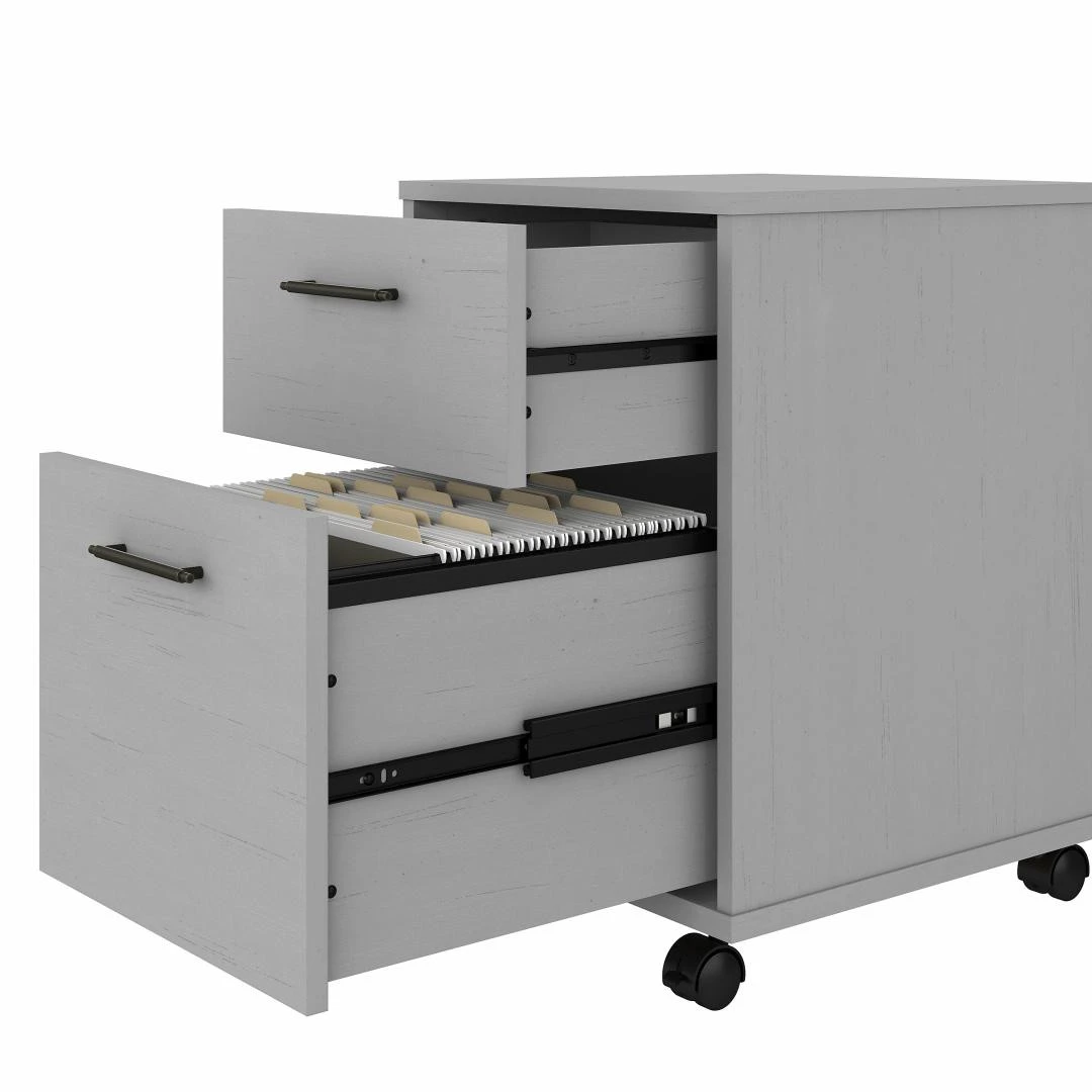 Bush Key West 48W Writing Desk With 2 Drawer Mobile Filing Cabinet Cape Cod Gray - KWS001CG - Image 4