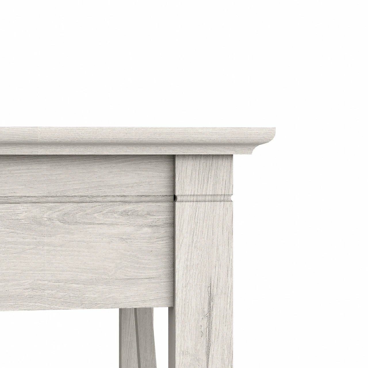 Bush Furniture Key West 60W L Shaped Desk With 2 Drawer Lateral File Cabinet In Linen White Oak - KWS014LW - Image 4