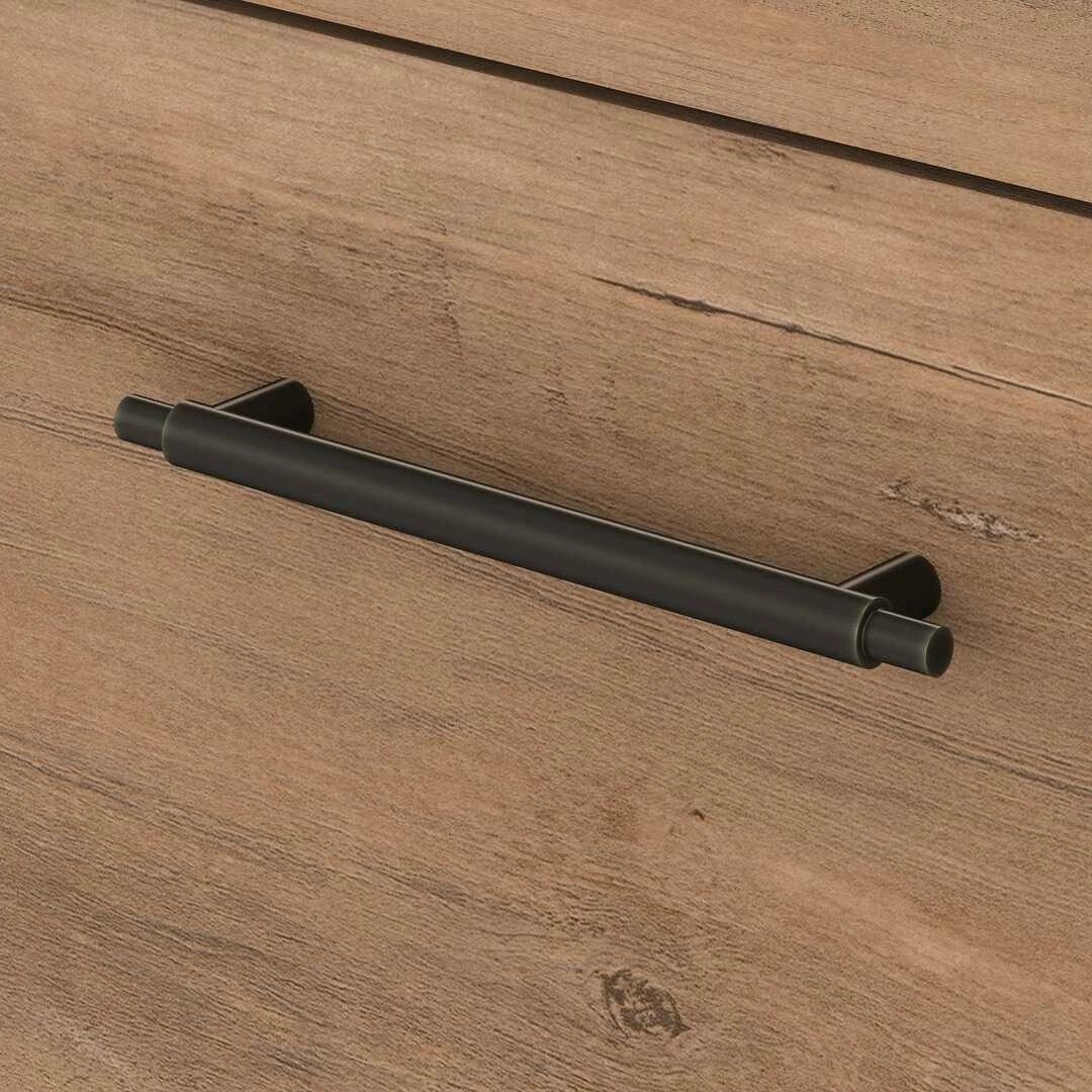 Bush Key West 60W L-Shaped Desk With Mobile File Cabinet And 5 Shelf Bookcase Reclaimed Pine - KWS016RCP - Image 6