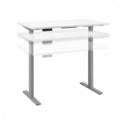 Move 60 Series By Bush Business Furniture 48W X 24D Electric Height Adjustable Standing Desk White - M6S4824WHSK