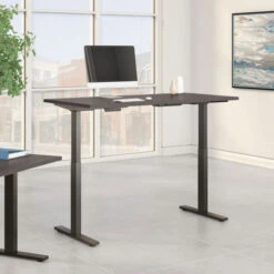 Bush Furniture Move 60 Series 60W X 30D Height Adjustable Table Standing Desk - M6S6030SGBK