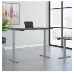 Move 60 Series By Bush Business Furniture 72W X 30D Height Adjustable Standing Desk - M6S7230SGSK