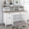 Bush Furniture Mayfield 54W Computer Desk Package Shiplap Gray - MAY003GW2