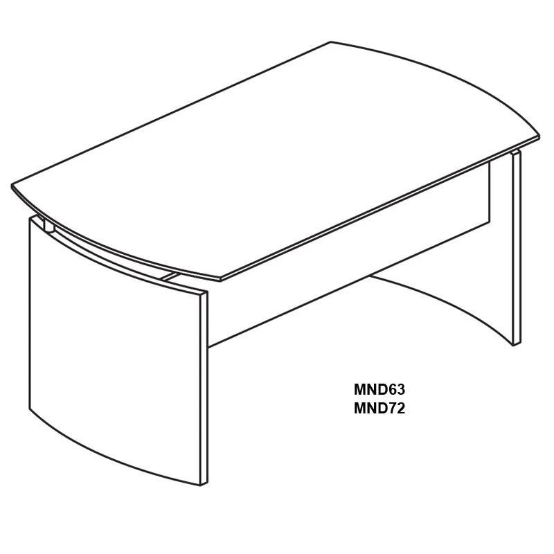 Mayline Medina Laminate Executive 72" Desk U-Shaped Package Right Mocha - MNT31-LDC - Image 3