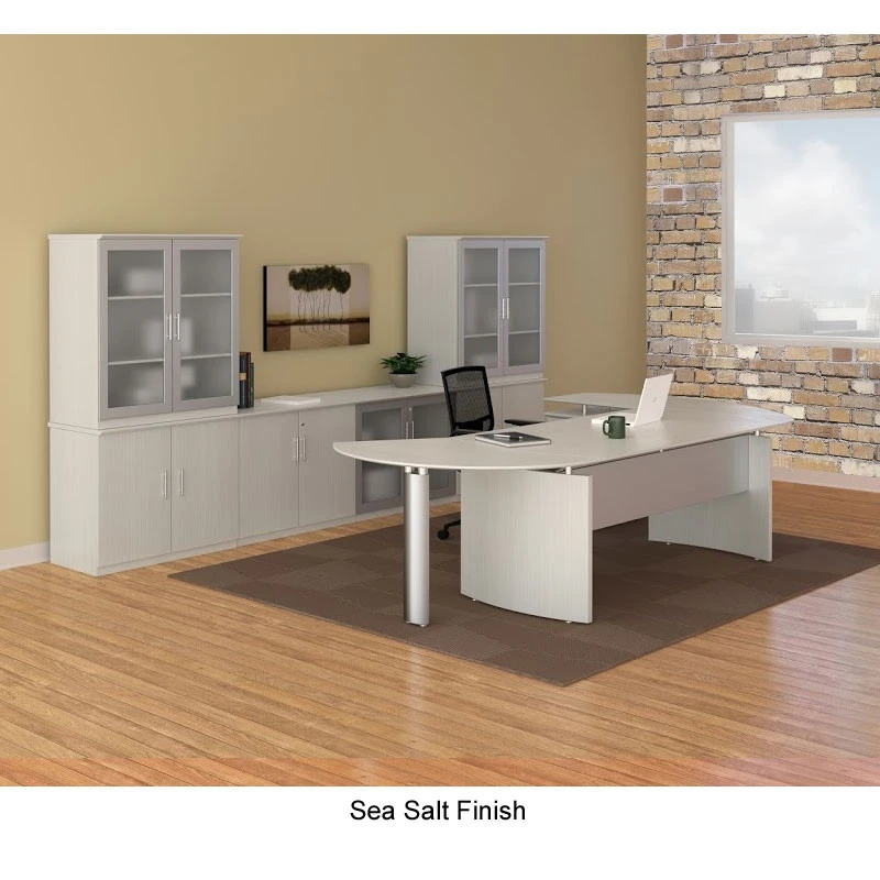Mayline Medina Laminate Executive Desk 72" Textured Sea Salt Finish - MND72TSS - Image 2