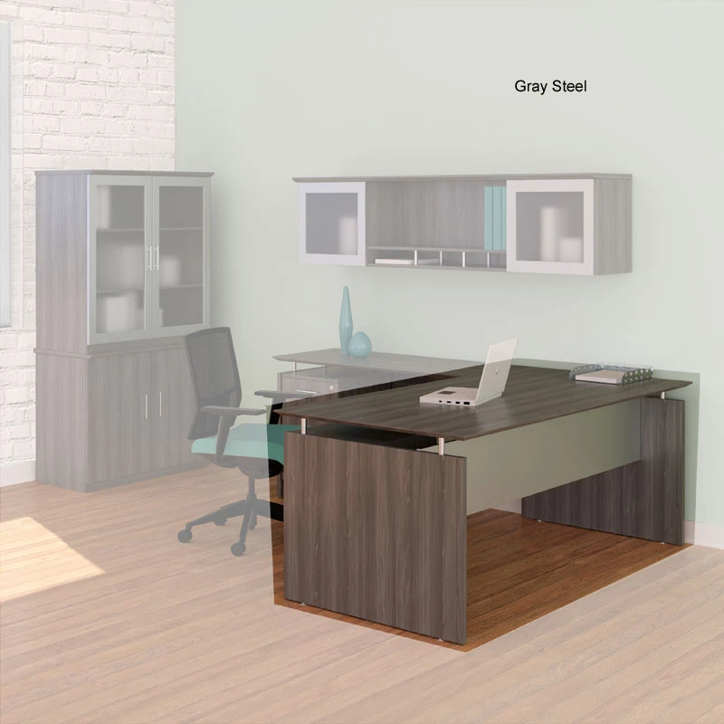 Mayline Medina Executive 72" Desk Package Gray Steel - MNT97-LGS - Image 2