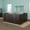 Mayline Medina Reception Station L-Shaped (No Pedestal Files) Mocha - MNRS-RET-LDC