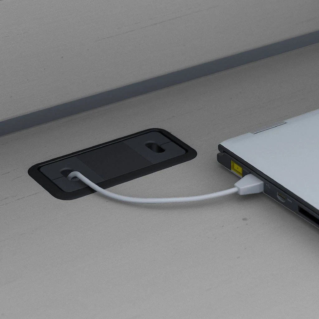 Bush Furniture Salinas Desk And Hutch 48"Cape Cod Gray - MY72308-03 - Image 7