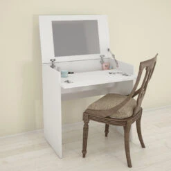 Nexera Vanity With Mirror / Writing Desk, White - 221603