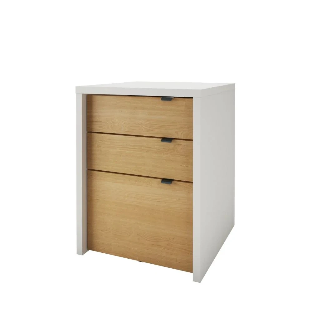 Nexera Chrono 2 Piece Home Office Set, Natural Maple & White- 400922 - Image 2